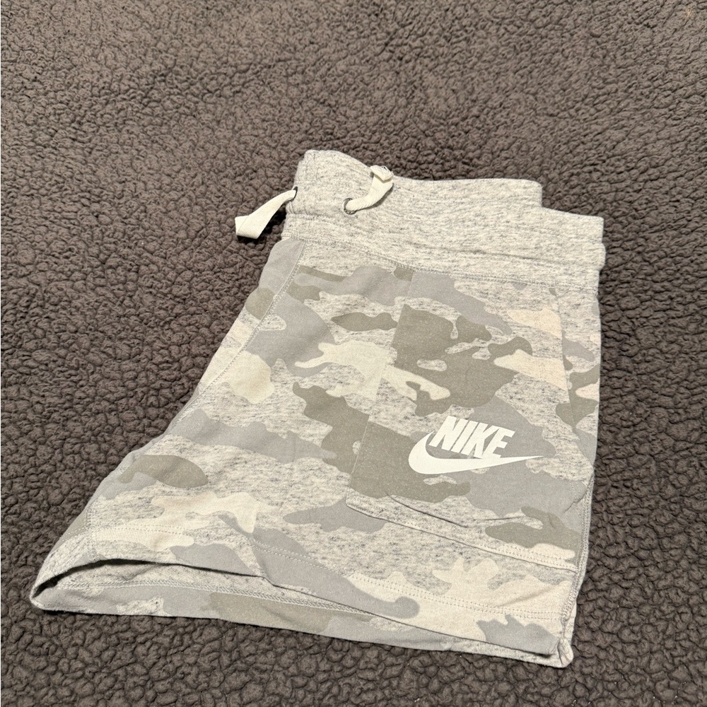 Nike Women's Gray Camo Pajama Shorts